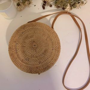 Straw purse Crossbody
